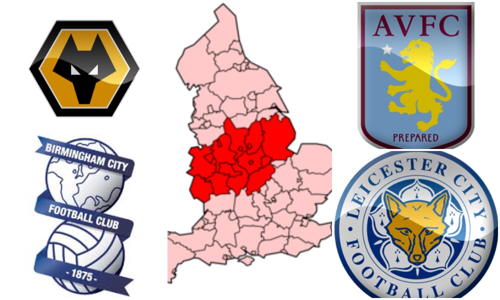 biggest football clubs in the Midlands